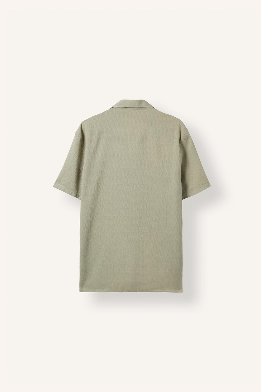 Man Mint Modern Fit Cotton Short Sleeve Shirt