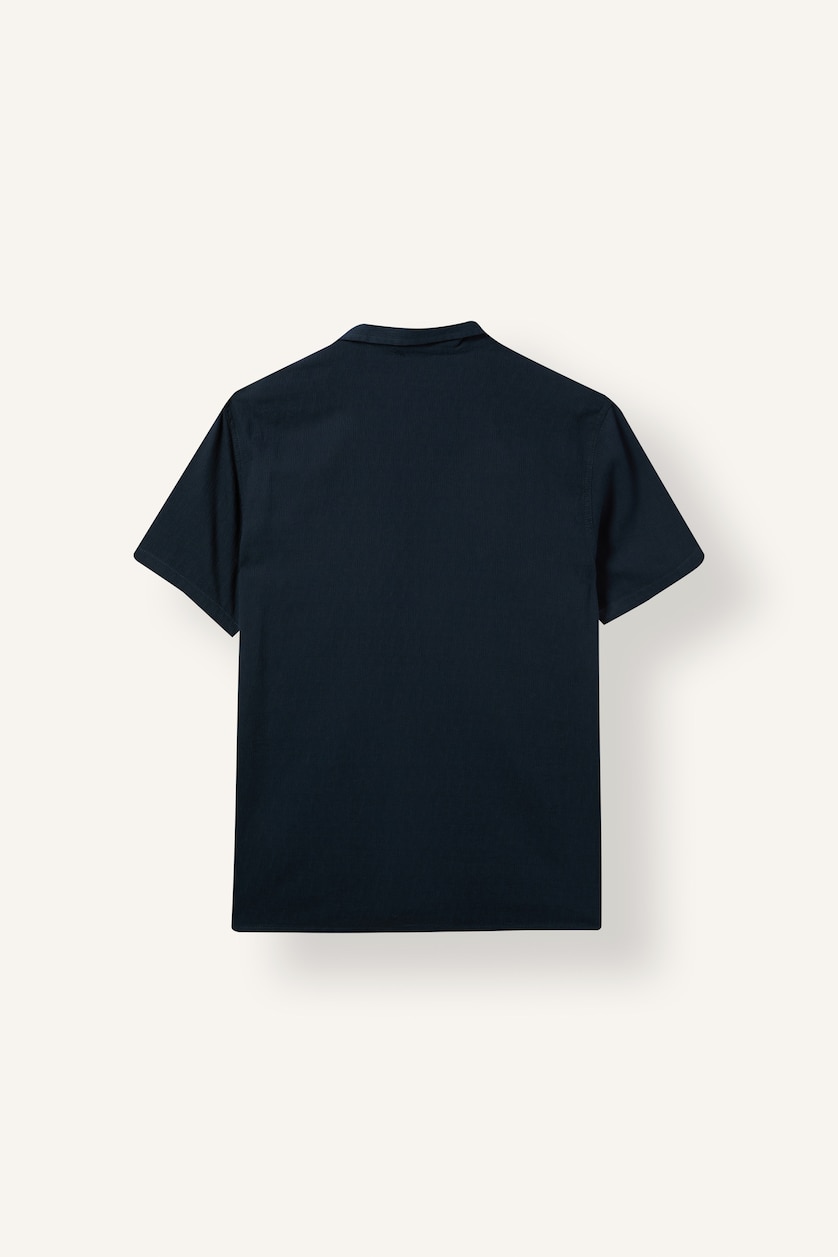 Men NAVY Modern Fit Cotton Short Sleeve Shirt