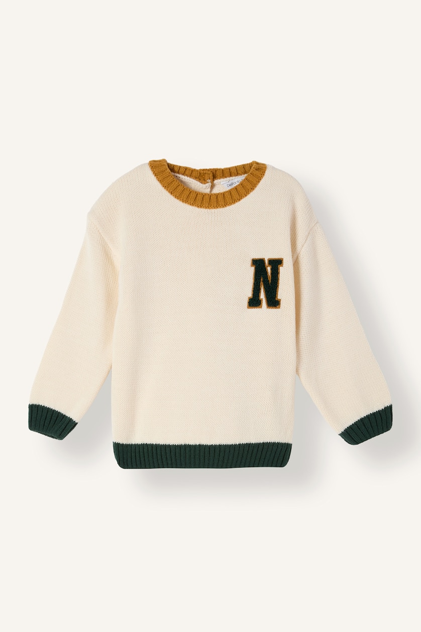 Baby Boys Stone Baby Boy Oversize Fit Embroidered Pullover