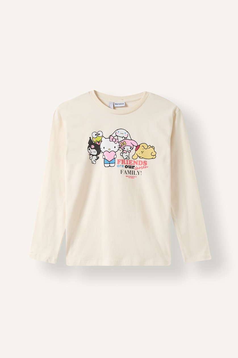 Kız Çocuk - Genç Kız Ekru 2'li Pijama Takımı Hello Kitty Kız Çocuk