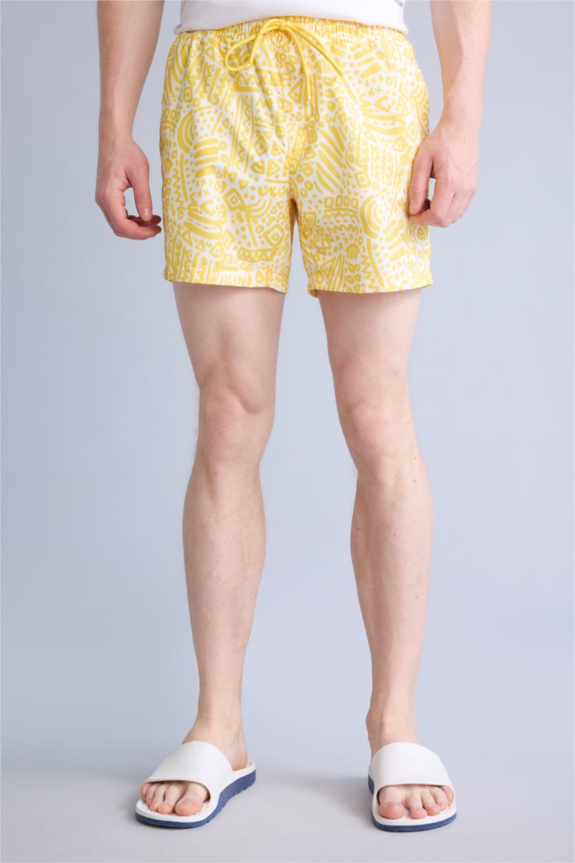 Men Yellow Swim Shorts