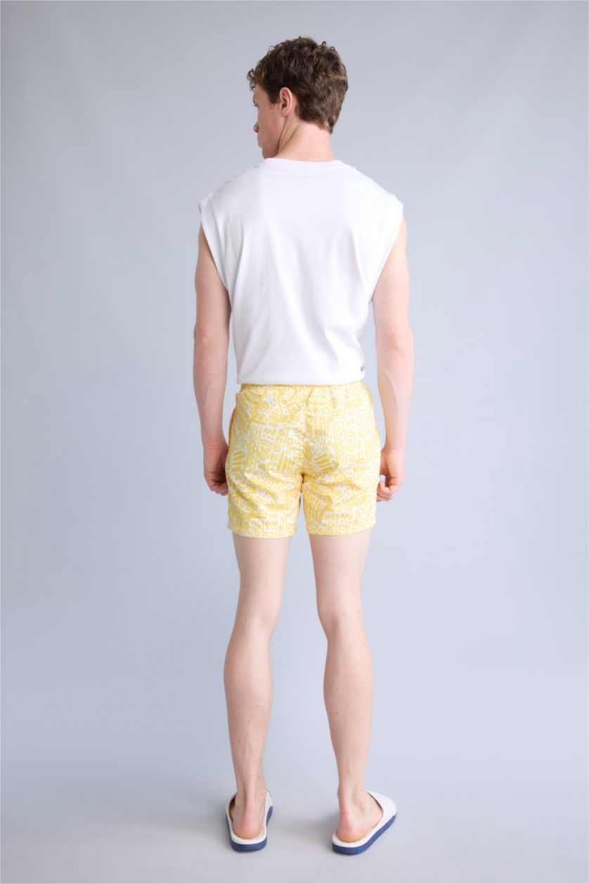 Men Yellow Swim Shorts