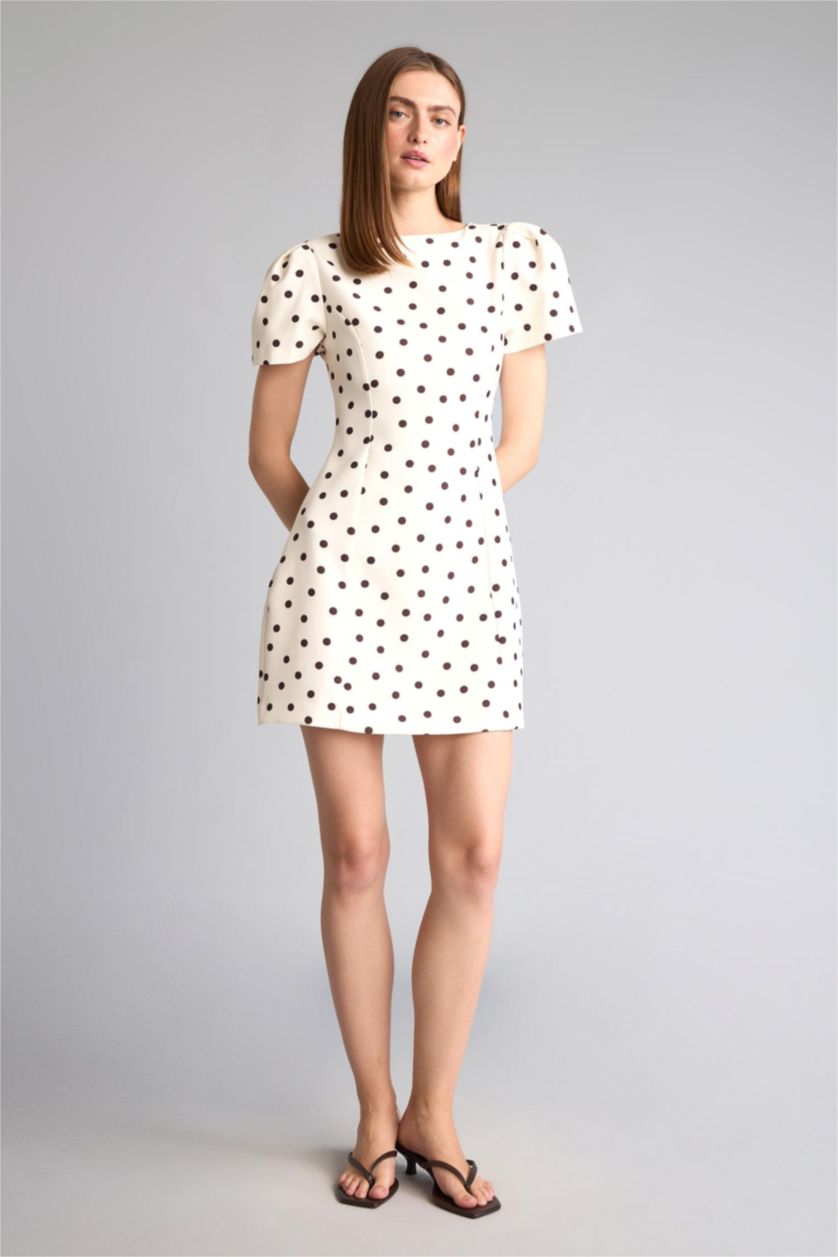 Women Ecru Mini Dress