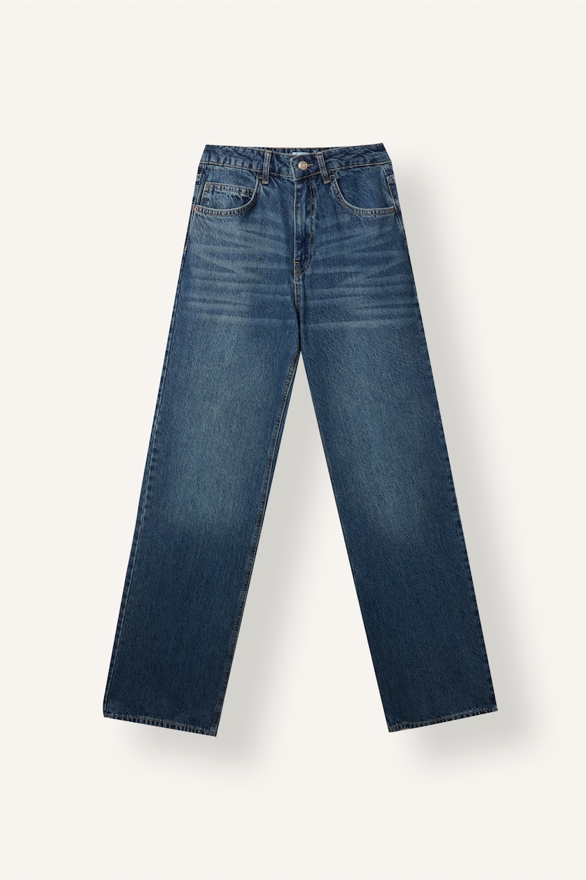 Women Blue High Waist Trousers