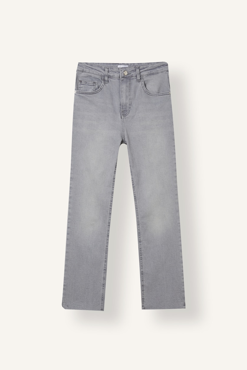 Women Grey High Waist Trousers