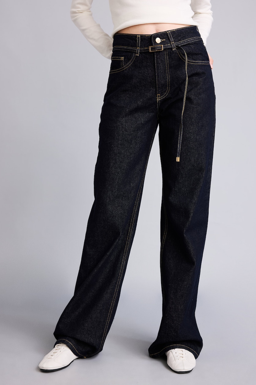 Women Blue Black Trousers