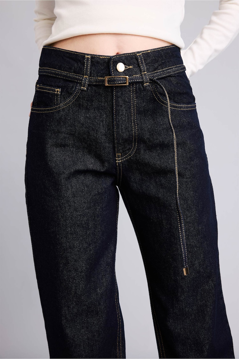 Women Blue Black Trousers