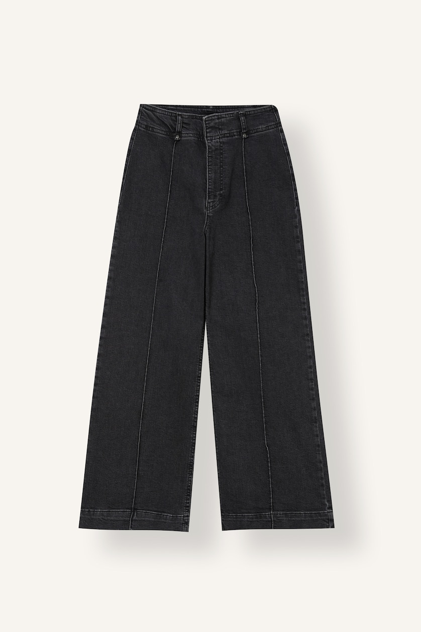 FEMME Anthracite Culotte Taille haute Pantalon