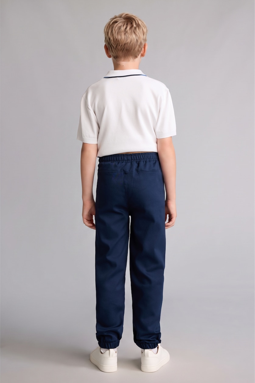 Young Boys - Teen Boys NAVY jogger Knitting Look Trousers
