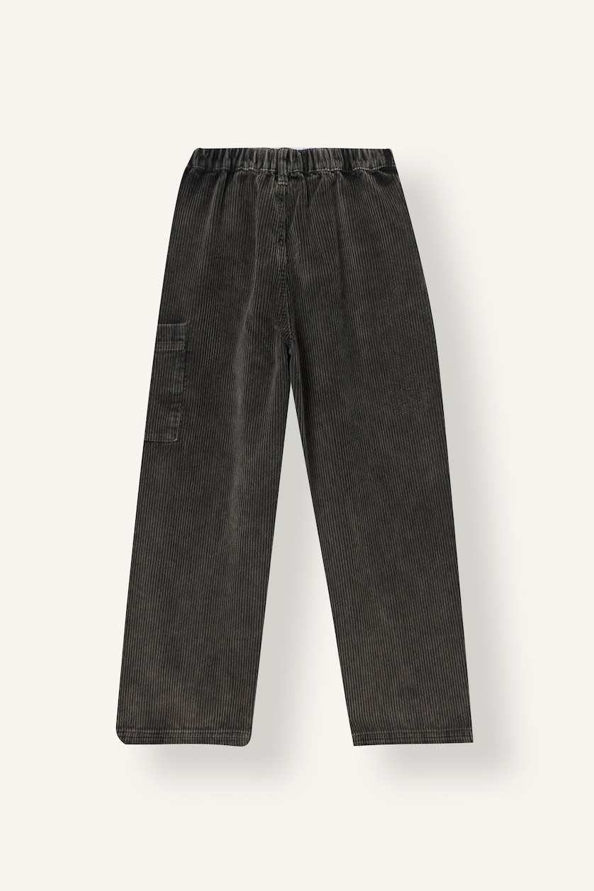 Young Boys - Teen Boys Grey Relax Fit Velvet Trousers