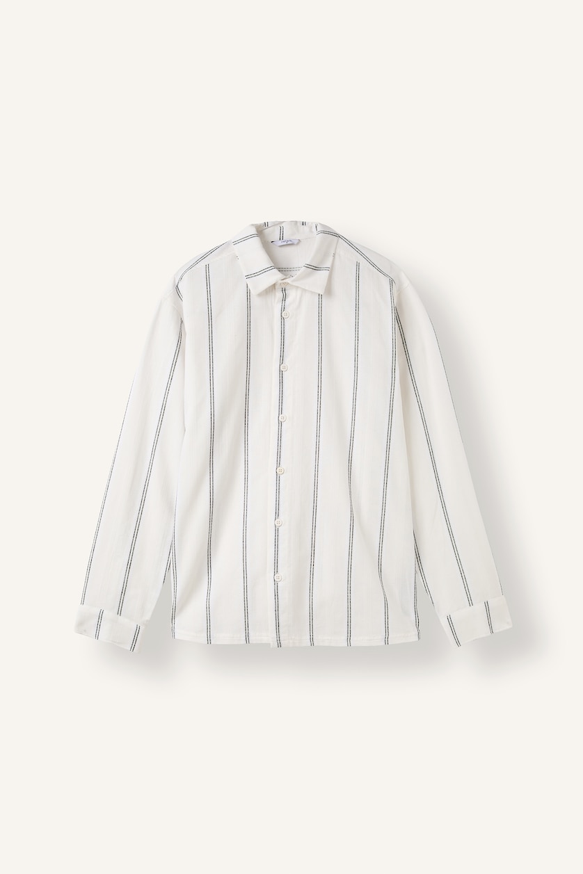 Men White Regular Fit Cotton Long Sleeve Shirt