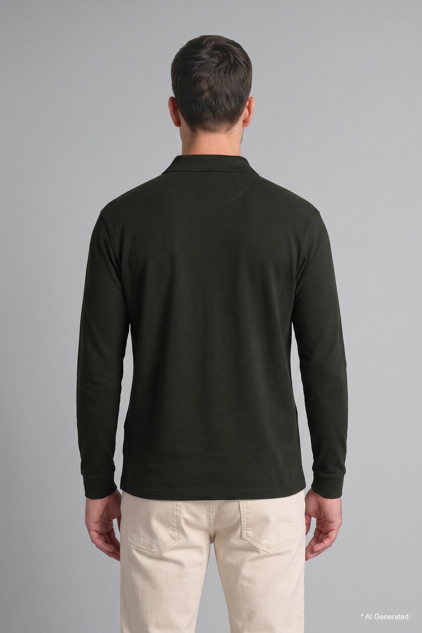 Men Dark Khaki Regular Fit Sweatshirt