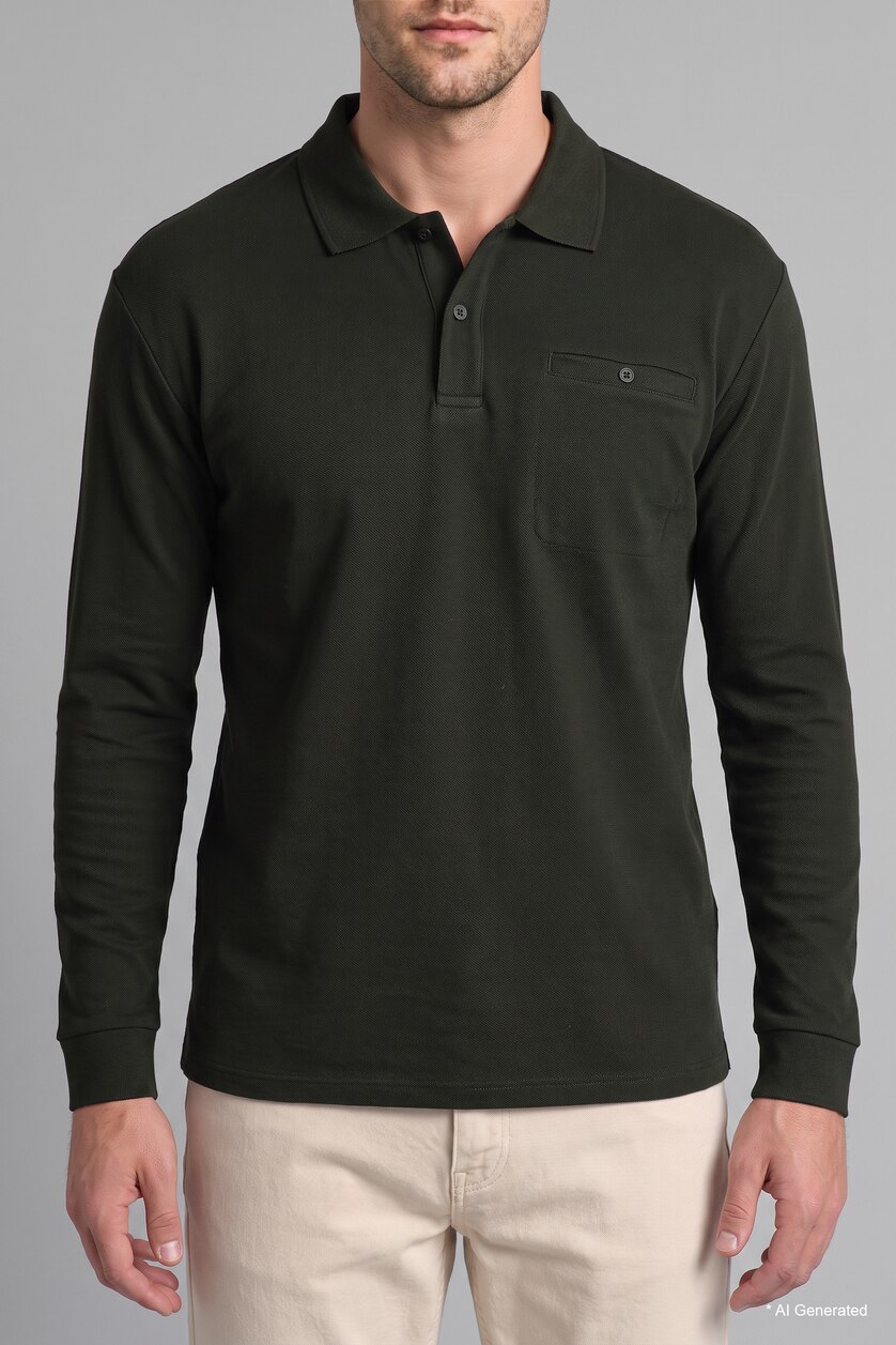 Men Dark Khaki Regular Fit Sweatshirt