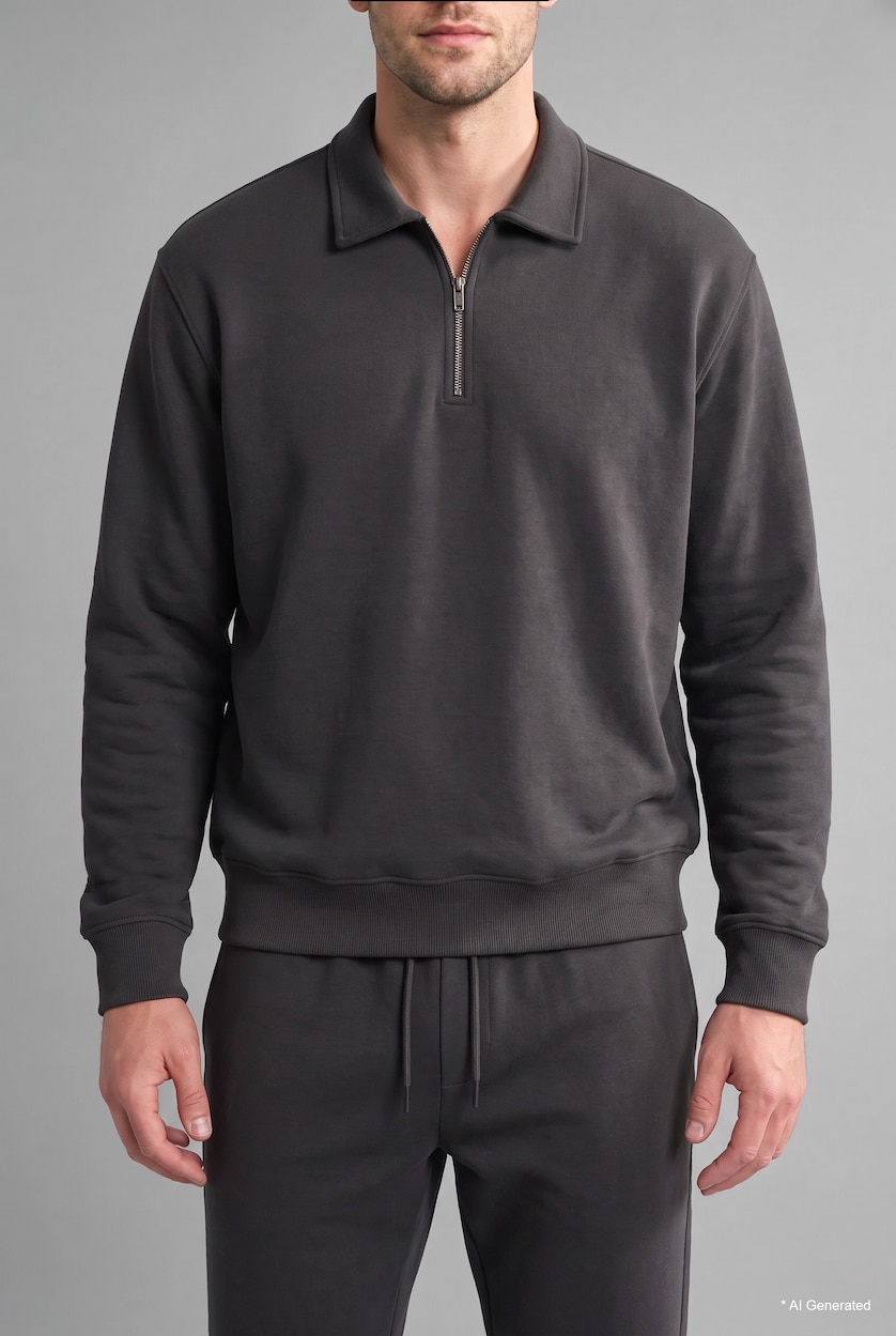Man Anthracite Regular Fit Sweatshirt