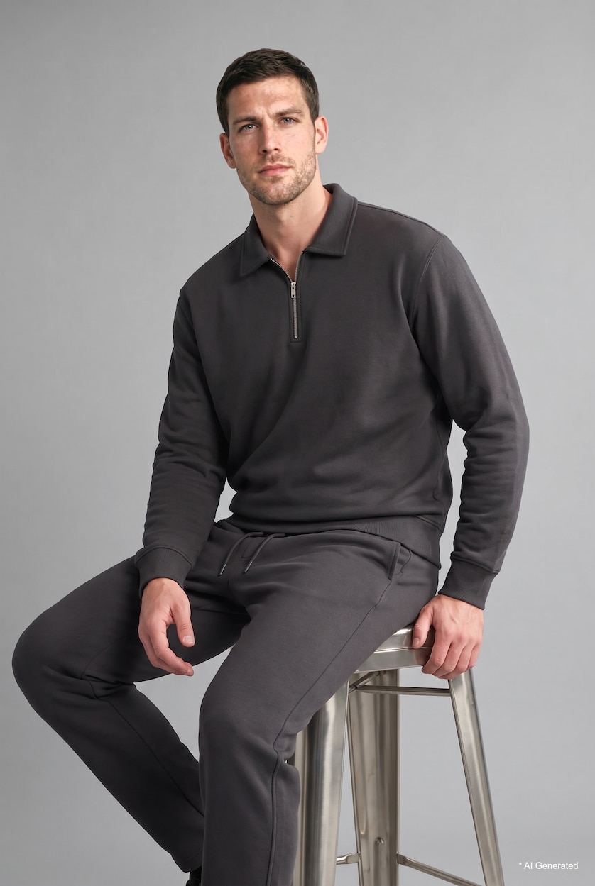 Man Anthracite Regular Fit Sweatshirt