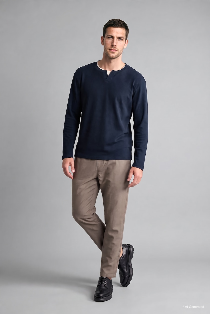 Men NAVY Regular Fit Sweatshirt