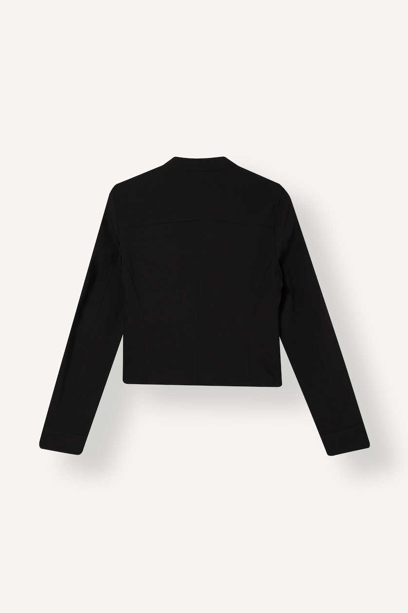 WOMAN Black High Neck Button Detail Bengalin Napoleon Jacket