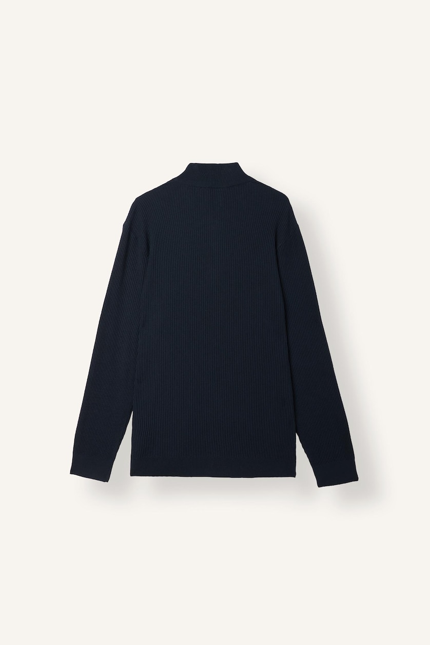 Men NAVY High Neck Pullover