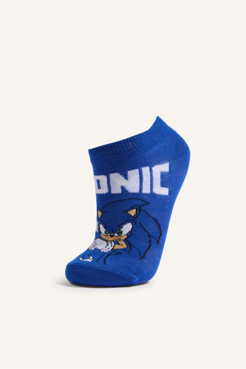 Erkek Çocuk - Genç Erkek Karma Sonıc The Hedgehog Pamuklu 3'Lü Patik Çorap Erkek Çocuk