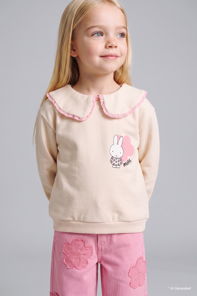 BABY GIRL Ecru Baby Girl Miffy Regular Fit Heavyweight Sweatshirt