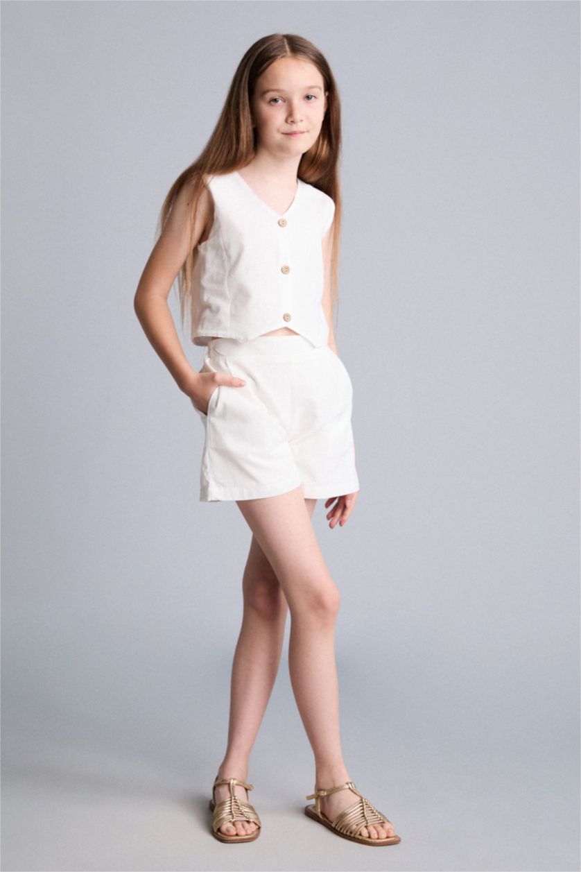 Young Girls - Teen Girls Ecru 2 piece Regular Fit Set