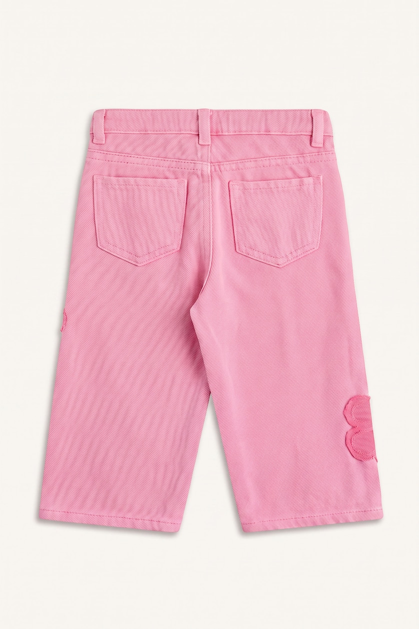 Baby Girls Pink Wide Leg Jeans