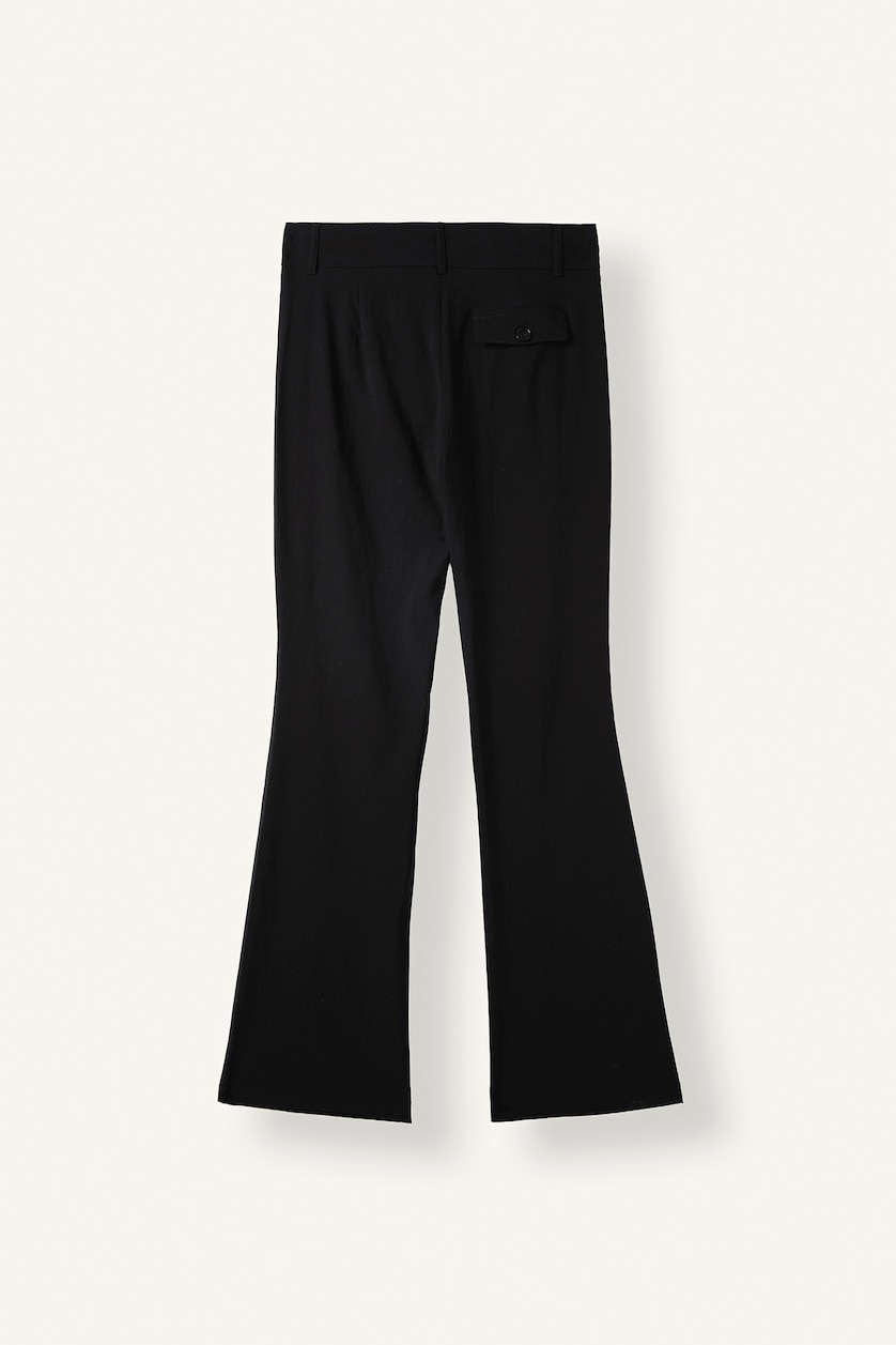 Kadın Siyah Flare Fit Bengalin Pantolon