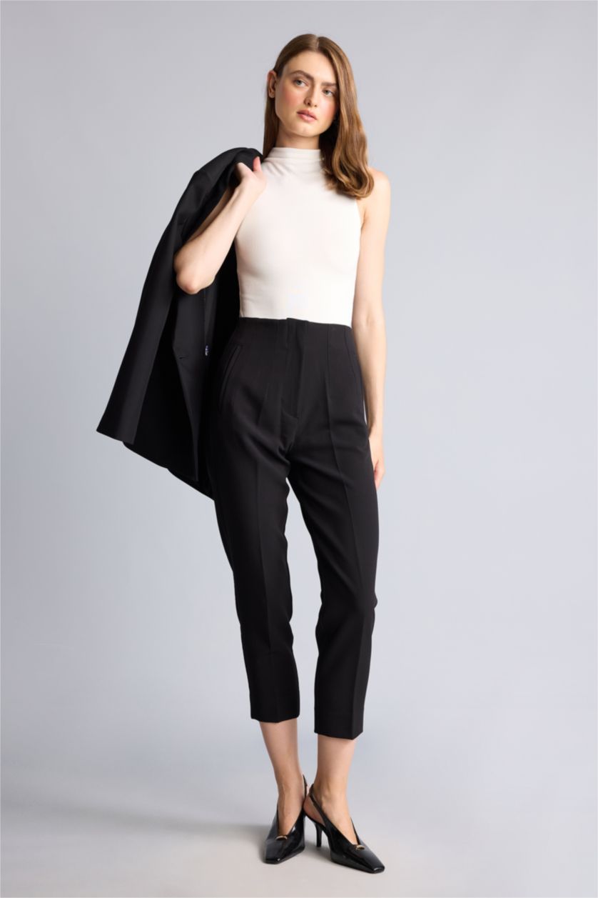 Kadın Ekru Slim Fit Ribana Atlet