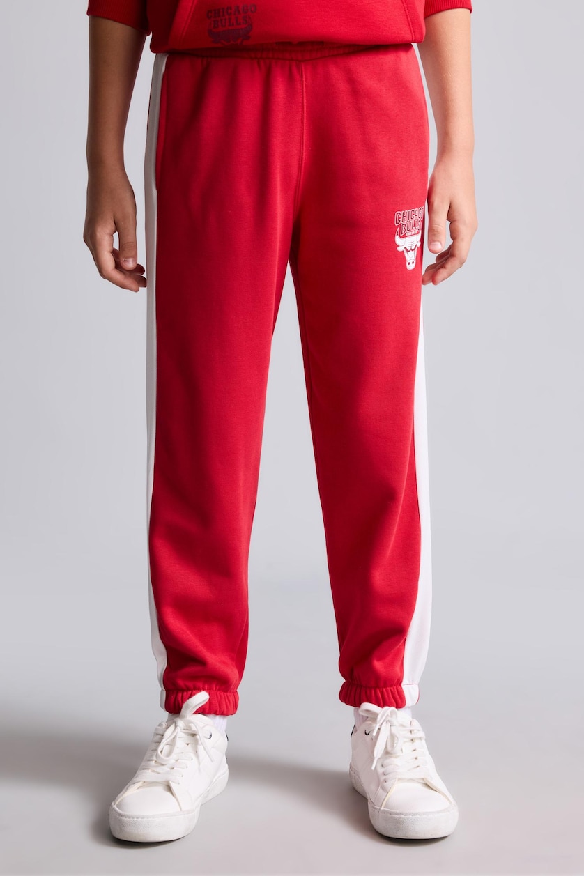 BOYS & TEENS Red Regular Fit Chicago Bulls Licensed Trousers