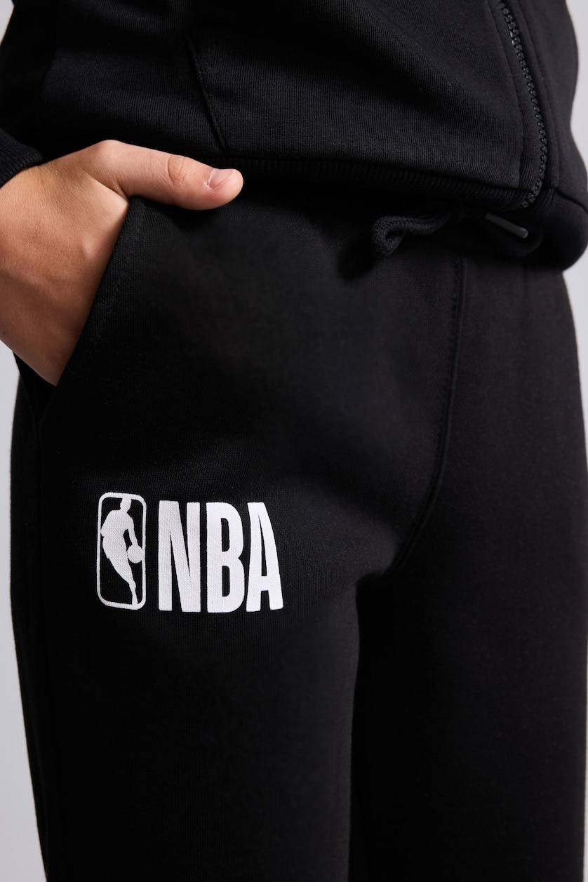 Young Boys - Teen Boys Black Regular Fit NBA Licensed Trousers