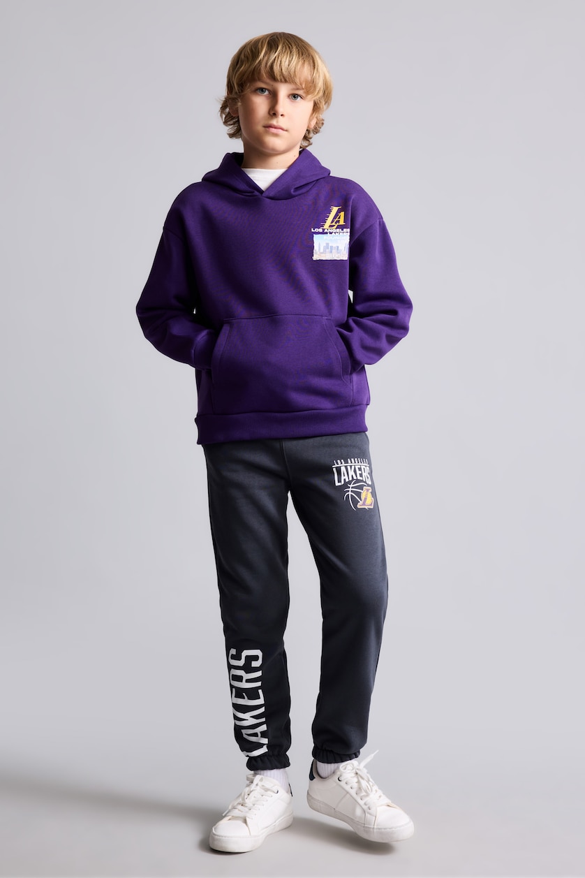 Erkek Çocuk - Genç Erkek Koyu Mor NBA Basic Sweatshirt Erkek Çocuk