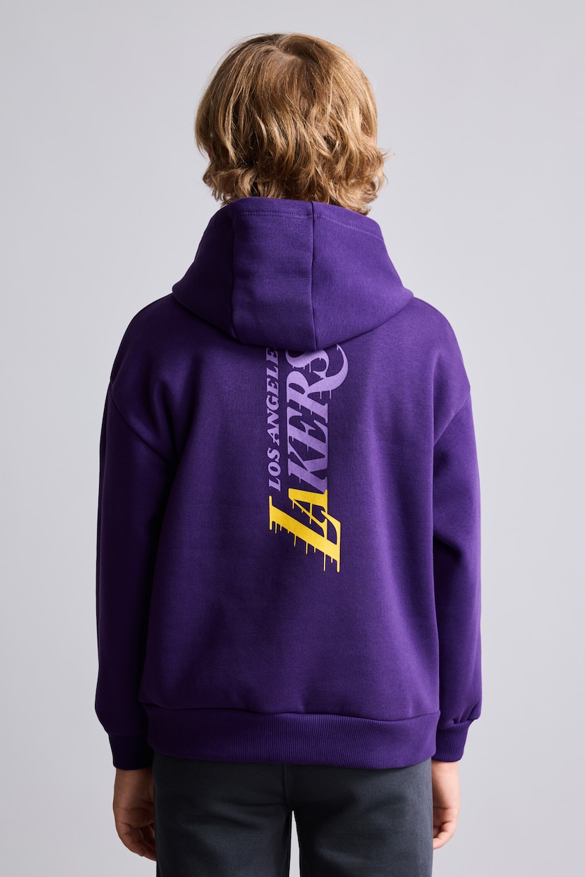 Erkek Çocuk - Genç Erkek Koyu Mor NBA Basic Sweatshirt Erkek Çocuk
