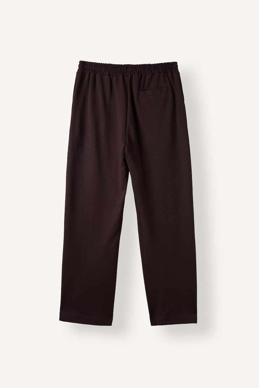 MAN Brown Relax Fit Elastic Waist Front Seam Straight Leg Sweatpants