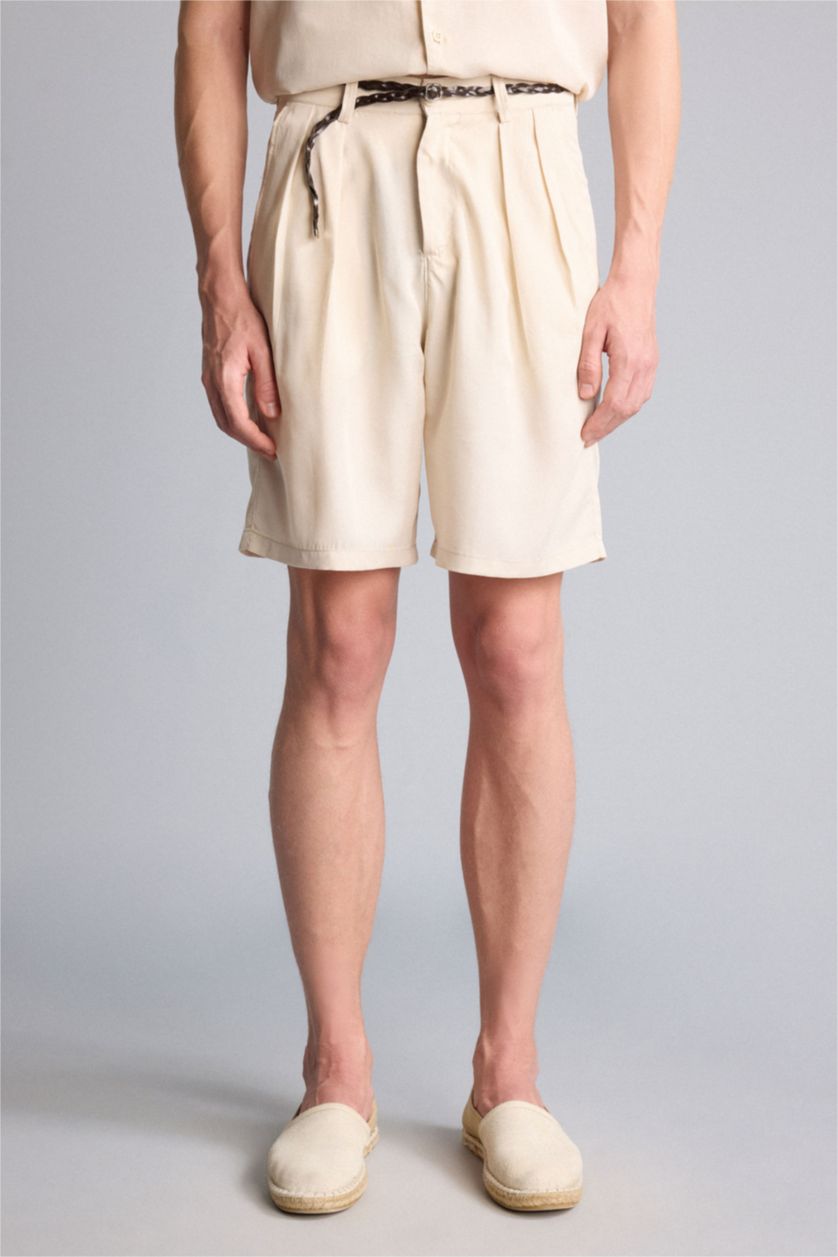 Men Beige Baggy Fit