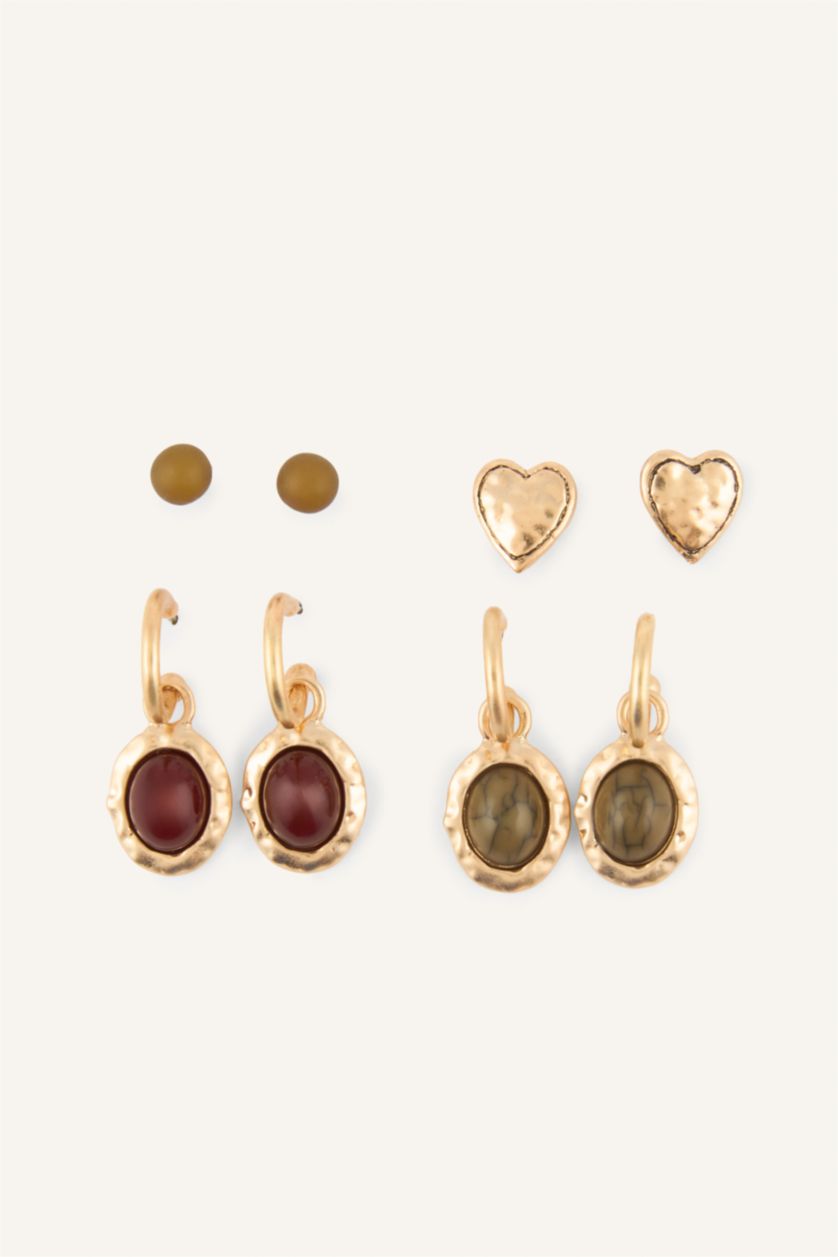 Women Mürdüm Büyük 4 piece Earring