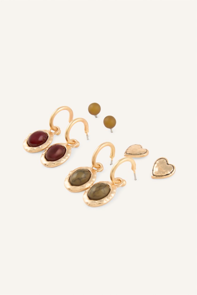 Women Mürdüm Büyük 4 piece Earring