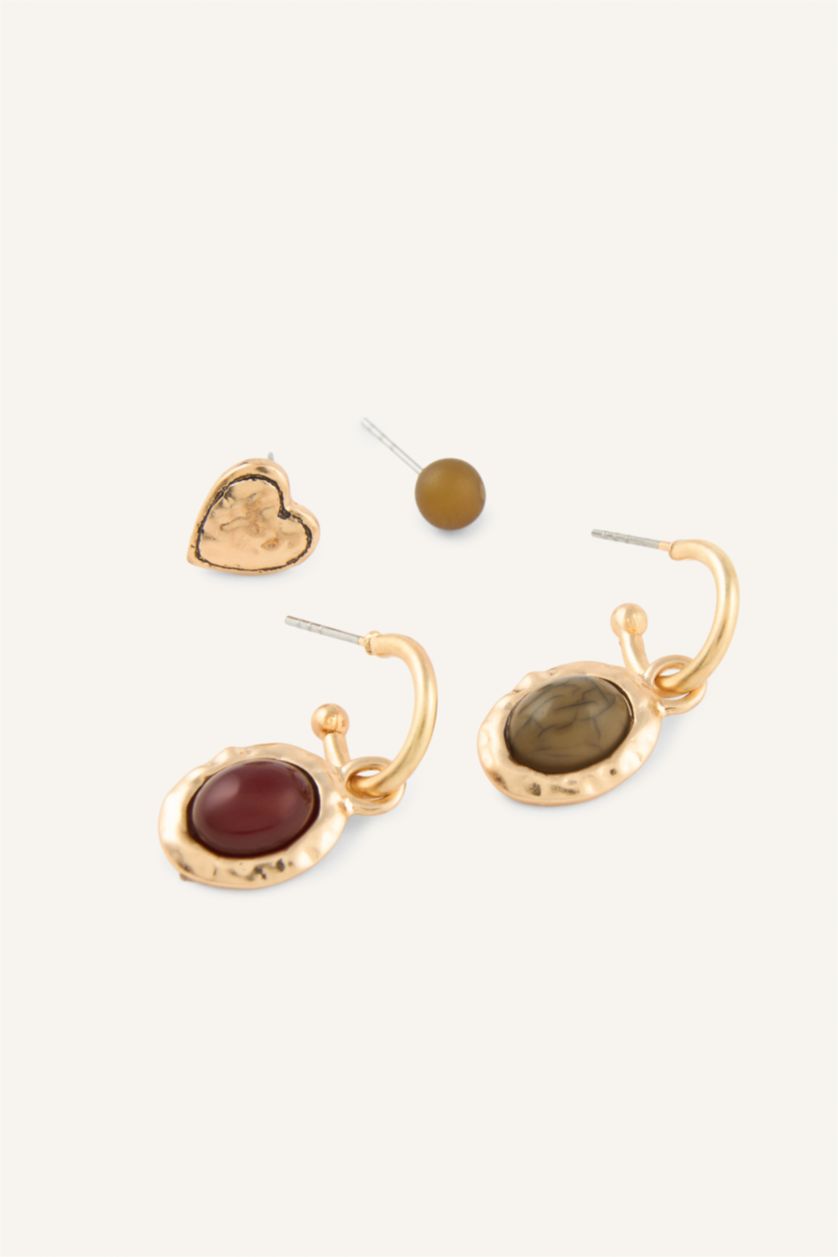 Women Mürdüm Büyük 4 piece Earring