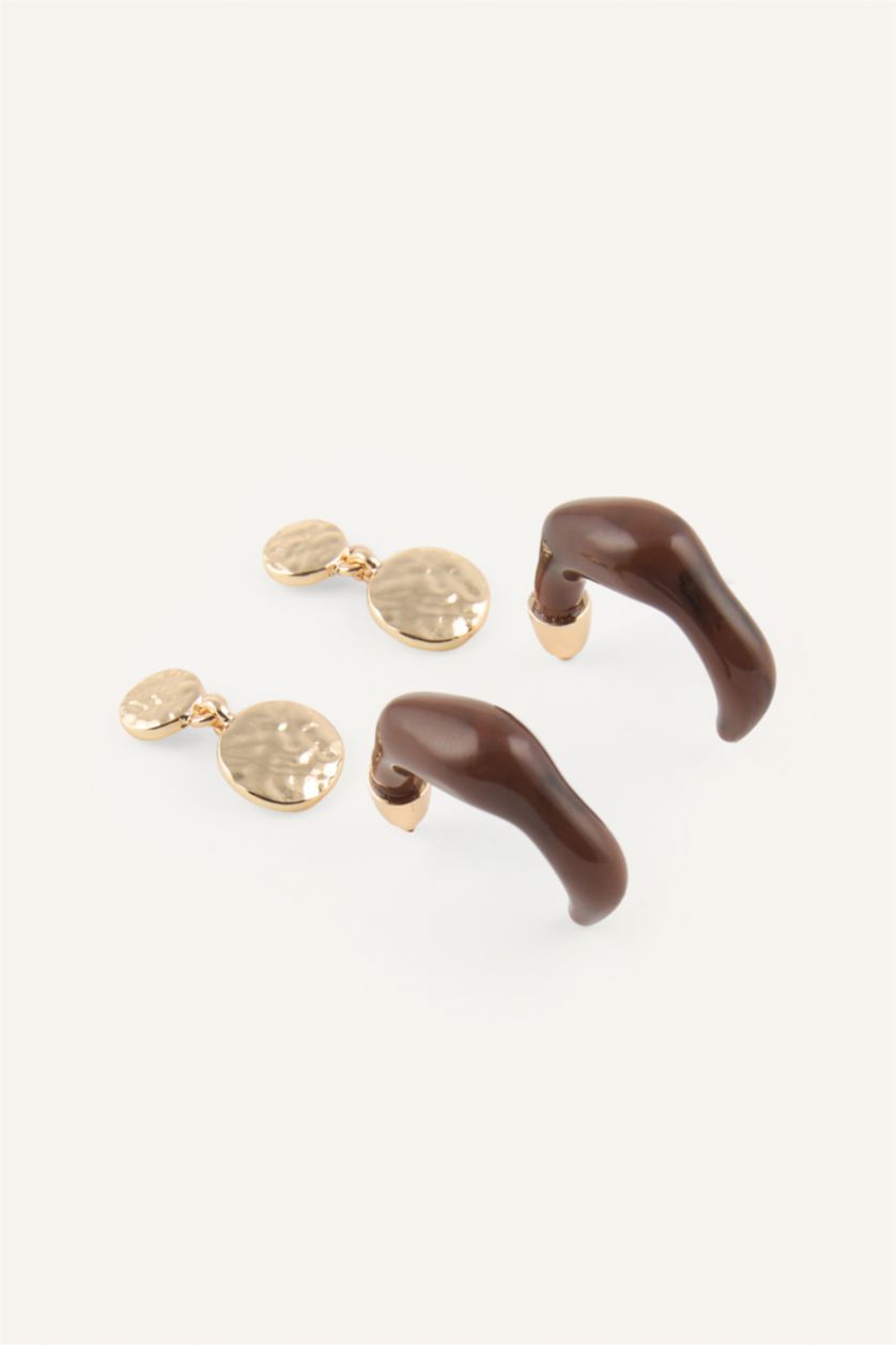 Women Mürdüm Büyük 2 piece Earring