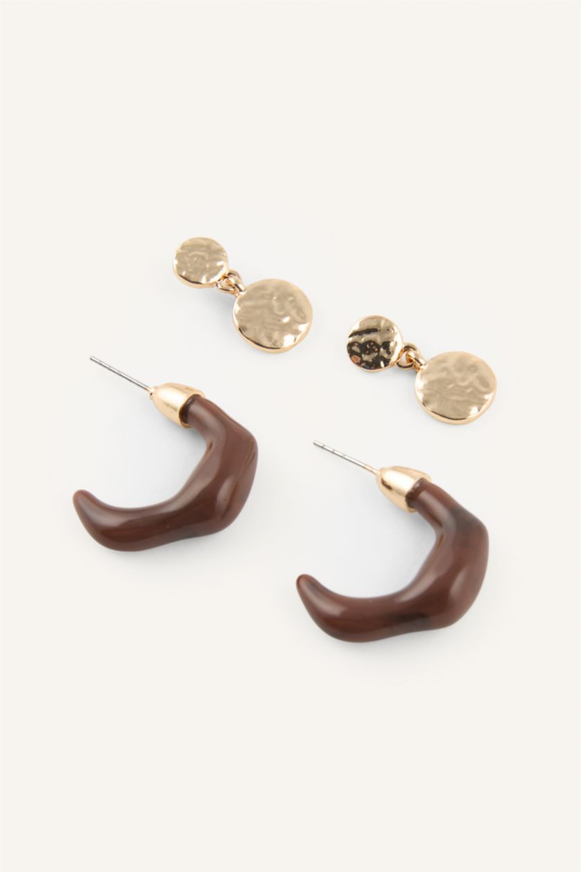 Women Mürdüm Büyük 2 piece Earring