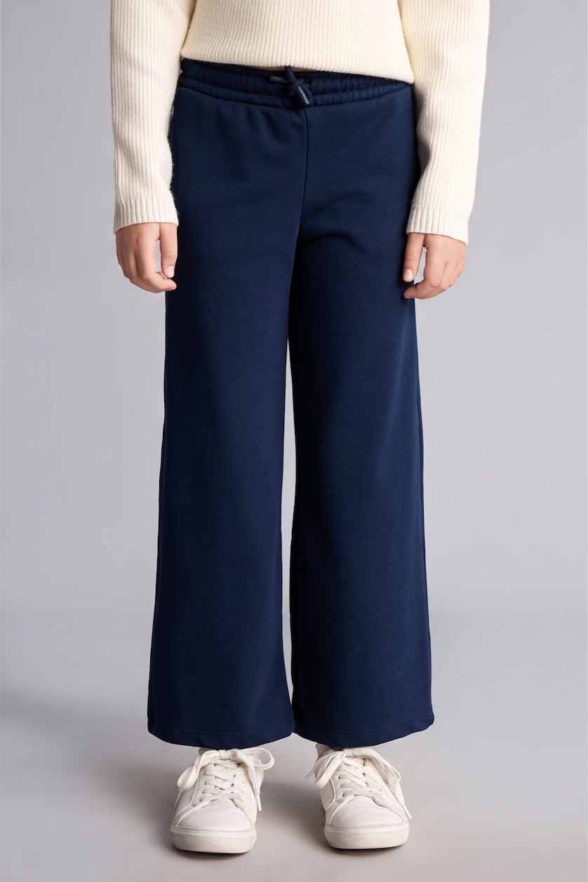 Kız Çocuk - Genç Kız Lacivert Cepli Wide Leg Pantolon Kız Çocuk