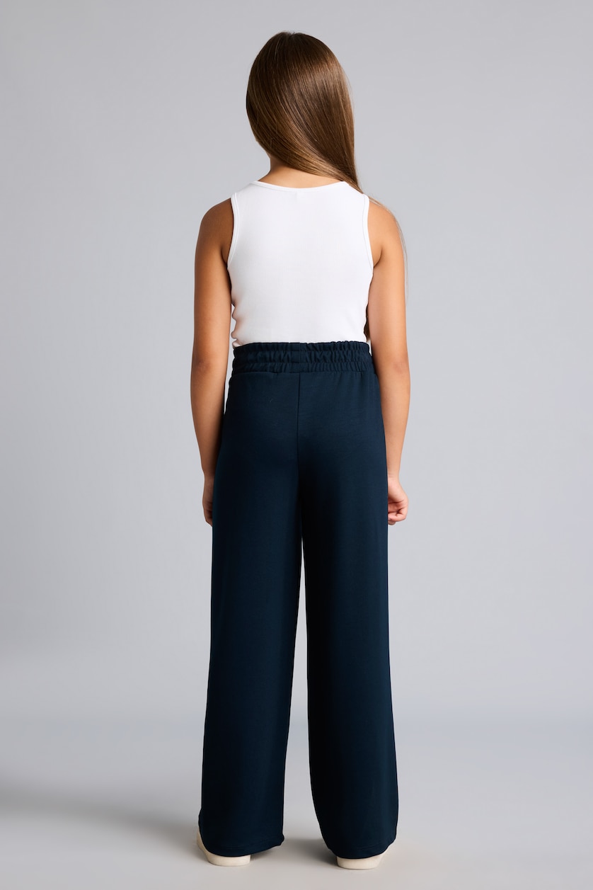 Kız Çocuk - Genç Kız Lacivert Wide Leg Modal Pantolon Kız Çocuk