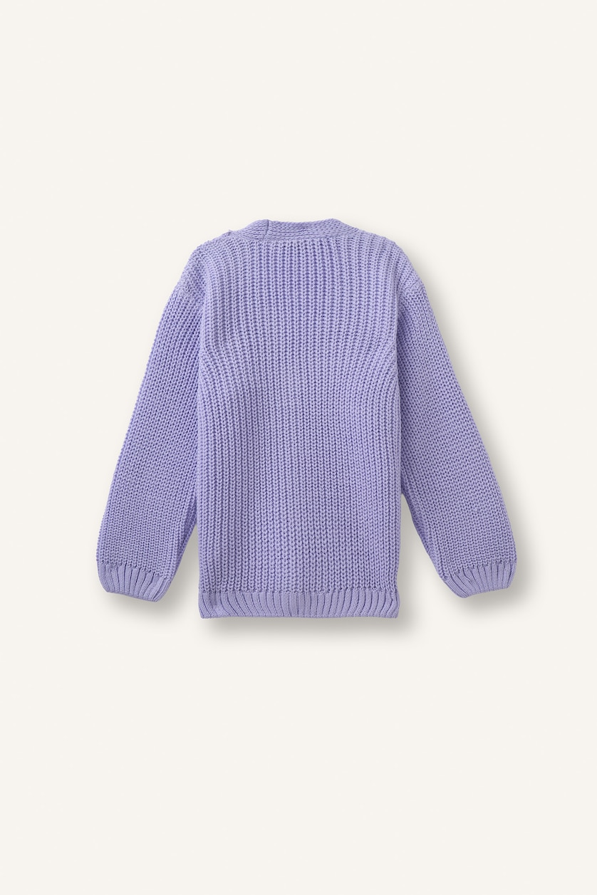 Baby Girl Lilac جاكيت بيبي بناتي قصة عادية بياخة V