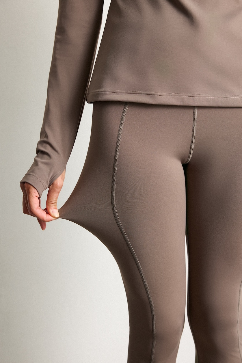 WOMAN Light Brown High Waist Sport Leggings