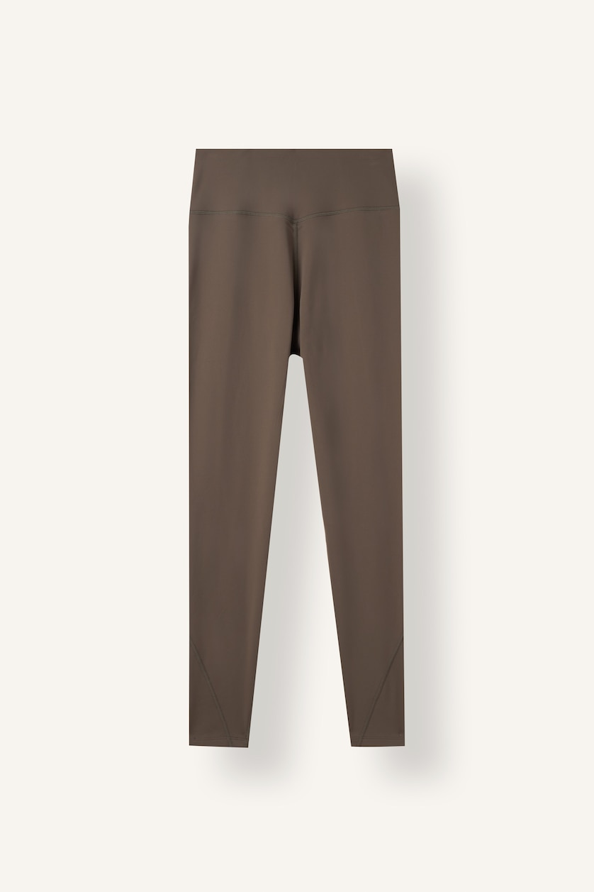 WOMAN Light Brown High Waist Sport Leggings