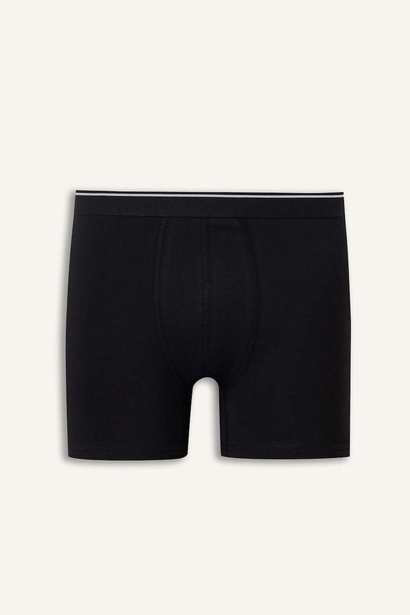 Erkek Siyah Regular Fit Ekose Desenli 3'lü Boxer