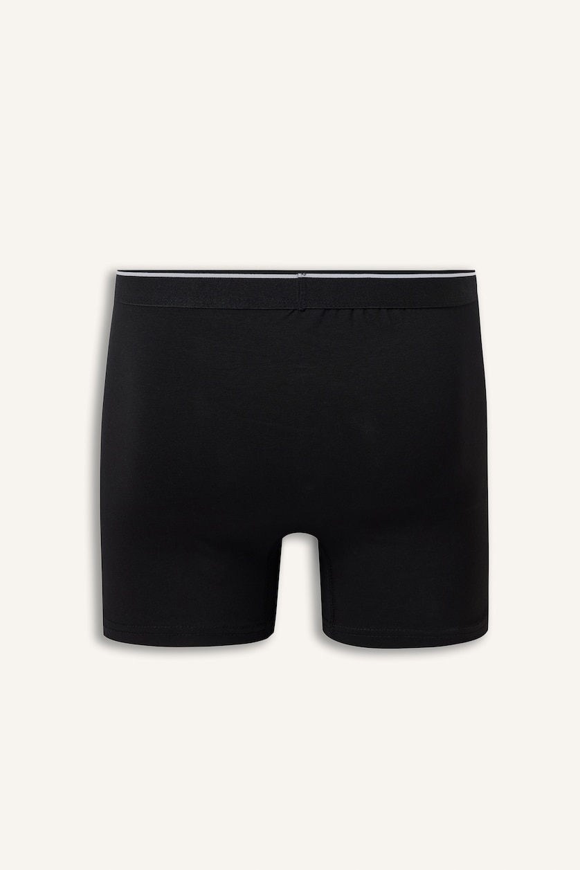 Erkek Siyah Regular Fit Ekose Desenli 3'lü Boxer