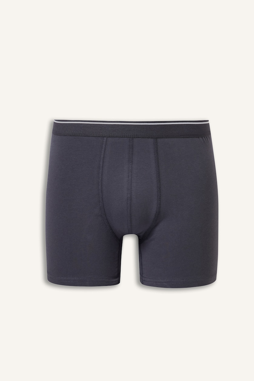 Erkek Siyah Regular Fit Ekose Desenli 3'lü Boxer