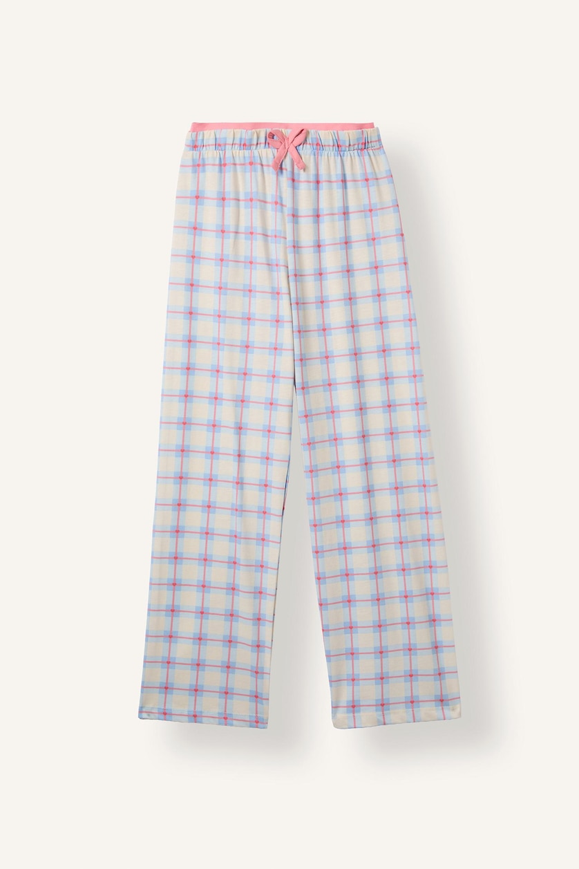 Girls & Teens Light Blue 2 piece Regular Fit Knitted Pyjamas