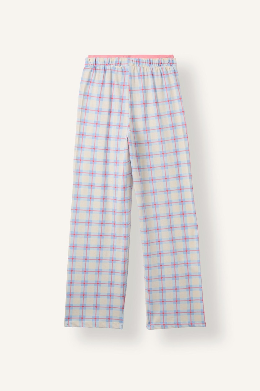 Girls & Teens Light Blue 2 piece Regular Fit Knitted Pyjamas