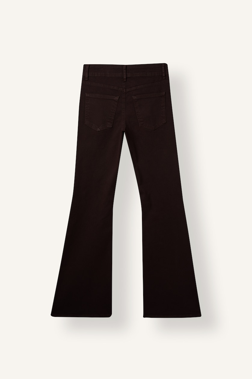 Women Brown Normal Waist Flare Trousers
